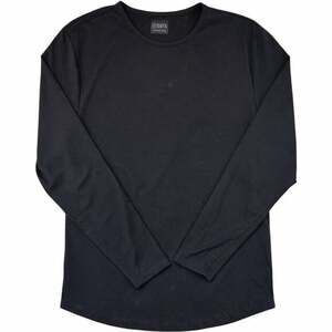 Cuts Curve-Hem Long Sleeve Shirt L Black